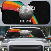 Never Forget Pluto 1930-2006 Auto Sun Shade Vintage Retro Rainbow Planet Outer Space Astronomy Graphic Art
