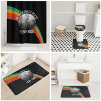 Never Forget Pluto 1930-2006 Bathroom Set Vintage Retro Rainbow Planet Outer Space Astronomy Graphic Art