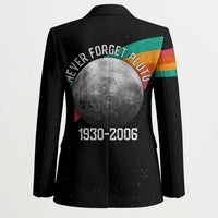 Never Forget Pluto 1930-2006 Blazer Vintage Retro Rainbow Planet Outer Space Astronomy Graphic Art