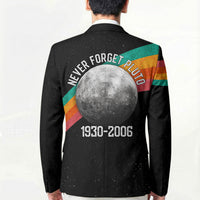 Never Forget Pluto 1930-2006 Blazer Vintage Retro Rainbow Planet Outer Space Astronomy Graphic Art