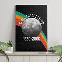 Never Forget Pluto 1930-2006 Canvas Wall Art Vintage Retro Rainbow Planet Outer Space Astronomy Graphic Art