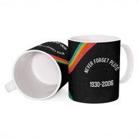 Never Forget Pluto 1930-2006 Ceramic Mug Vintage Retro Rainbow Planet Outer Space Astronomy Graphic Art