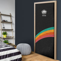 Never Forget Pluto 1930-2006 Door Cover Vintage Retro Rainbow Planet Outer Space Astronomy Graphic Art