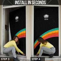 Never Forget Pluto 1930-2006 Door Cover Vintage Retro Rainbow Planet Outer Space Astronomy Graphic Art