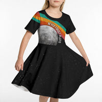 Never Forget Pluto 1930-2006 Kid Short Sleeve Dress Vintage Retro Rainbow Planet Outer Space Astronomy Graphic Art
