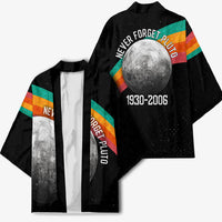 Never Forget Pluto 1930-2006 Kimono Vintage Retro Rainbow Planet Outer Space Astronomy Graphic Art