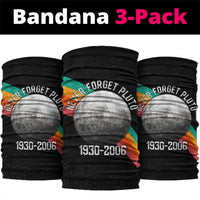 Never Forget Pluto 1930-2006 Neck Gaiter Vintage Retro Rainbow Planet Outer Space Astronomy Graphic Art