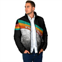 Never Forget Pluto 1930-2006 Padded Jacket Vintage Retro Rainbow Planet Outer Space Astronomy Graphic Art