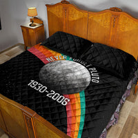 Never Forget Pluto 1930-2006 Quilt Bed Set Vintage Retro Rainbow Planet Outer Space Astronomy Graphic Art