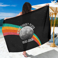 Never Forget Pluto 1930-2006 Sarong Vintage Retro Rainbow Planet Outer Space Astronomy Graphic Art