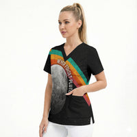 Never Forget Pluto 1930-2006 Scrub Top Vintage Retro Rainbow Planet Outer Space Astronomy Graphic Art