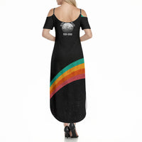 Never Forget Pluto 1930-2006 Summer Maxi Dress Vintage Retro Rainbow Planet Outer Space Astronomy Graphic Art