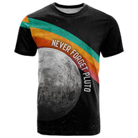 Never Forget Pluto 1930-2006 T Shirt Vintage Retro Rainbow Planet Outer Space Astronomy Graphic Art