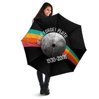 Never Forget Pluto 1930-2006 Umbrella Vintage Retro Rainbow Planet Outer Space Astronomy Graphic Art