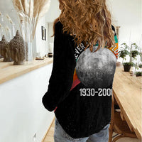 Never Forget Pluto 1930-2006 Women Casual Shirt Vintage Retro Rainbow Planet Outer Space Astronomy Graphic Art