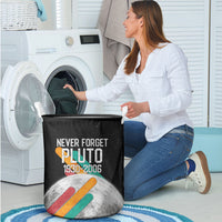 Never Forget Pluto Laundry Basket Retro Space Astronomy Science