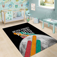 Never Forget Pluto Area Rug Retro Space Astronomy Science