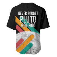 Never Forget Pluto Baseball Jersey Retro Space Astronomy Science