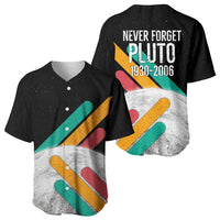 Never Forget Pluto Baseball Jersey Retro Space Astronomy Science