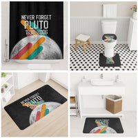 Never Forget Pluto Bathroom Set Retro Space Astronomy Science