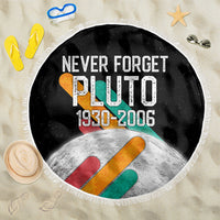 Never Forget Pluto Beach Blanket Retro Space Astronomy Science