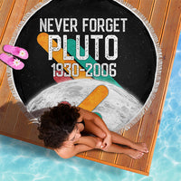 Never Forget Pluto Beach Blanket Retro Space Astronomy Science