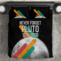 Never Forget Pluto Bedding Set Retro Space Astronomy Science