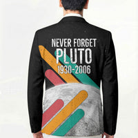 Never Forget Pluto Blazer Retro Space Astronomy Science