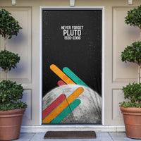 Never Forget Pluto Door Cover Retro Space Astronomy Science