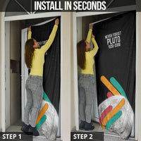 Never Forget Pluto Door Cover Retro Space Astronomy Science