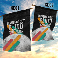 Never Forget Pluto Garden Flag Retro Space Astronomy Science