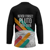 Never Forget Pluto Hockey Jersey Retro Space Astronomy Science
