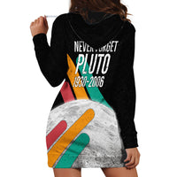 Never Forget Pluto Hoodie Dress Retro Space Astronomy Science