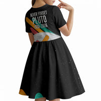 Never Forget Pluto Kid Short Sleeve Dress Retro Space Astronomy Science