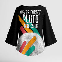 Never Forget Pluto Kimono Sleeve Blouse Retro Space Astronomy Science