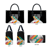 Never Forget Pluto Leather Bag Retro Space Astronomy Science
