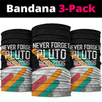Never Forget Pluto Neck Gaiter Retro Space Astronomy Science