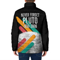 Never Forget Pluto Padded Jacket Retro Space Astronomy Science
