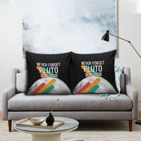 Never Forget Pluto Pillow Cover Retro Space Astronomy Science