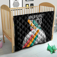 Never Forget Pluto Quilt Retro Space Astronomy Science