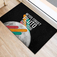 Never Forget Pluto Rubber Doormat Retro Space Astronomy Science