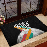 Never Forget Pluto Rubber Doormat Retro Space Astronomy Science