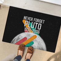 Never Forget Pluto Rubber Doormat Retro Space Astronomy Science