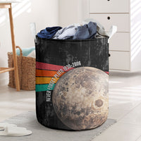 Never Forget Pluto Laundry Basket Distressed Retro Space Astronomy Science
