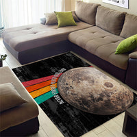 Never Forget Pluto Area Rug Distressed Retro Space Astronomy Science