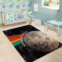 Never Forget Pluto Area Rug Distressed Retro Space Astronomy Science