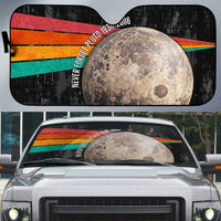 Never Forget Pluto Auto Sun Shade Distressed Retro Space Astronomy Science