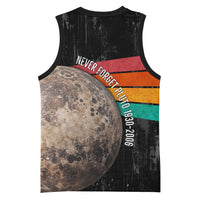 Never Forget Pluto Basketball Jersey Distressed Retro Space Astronomy Science
