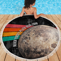 Never Forget Pluto Beach Blanket Distressed Retro Space Astronomy Science