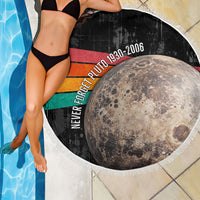 Never Forget Pluto Beach Blanket Distressed Retro Space Astronomy Science